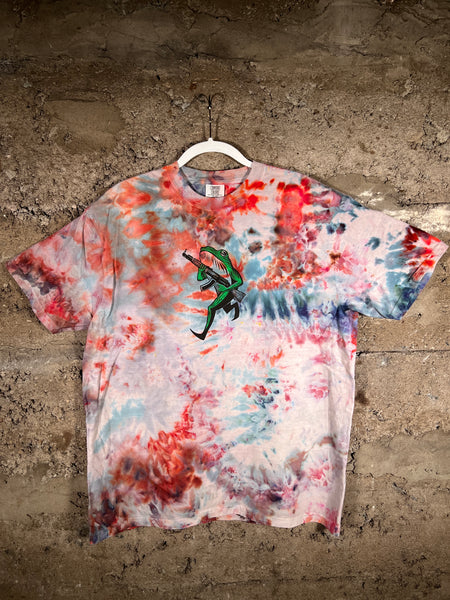 Feelin’ Froggy Tie-Dyed Tee WITH Colorblock