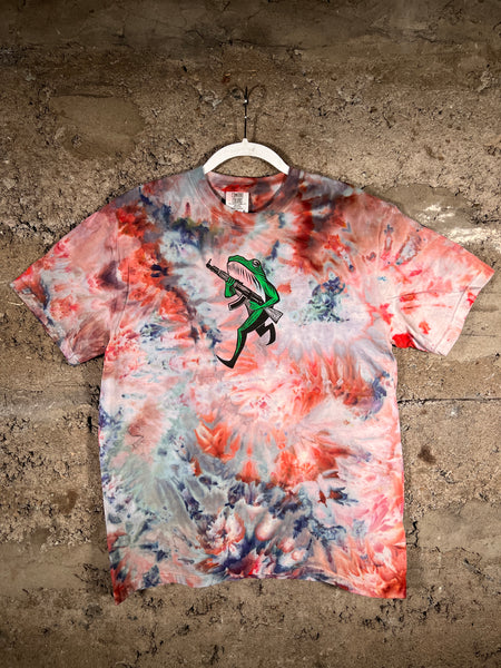 Feelin’ Froggy Tie-Dyed Tee WITH Colorblock