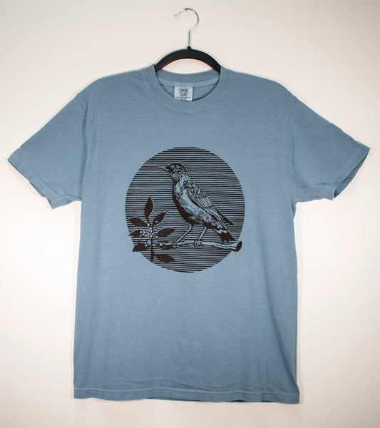 Robin - Woodcut Printed T-Shirt