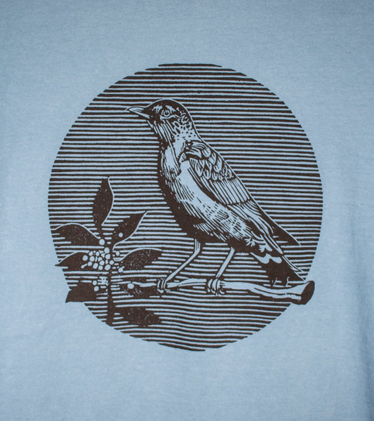 Robin - Woodcut Printed T-Shirt