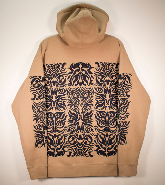 Roar Shack - Woodcut Printed Zip-Up Hoodie